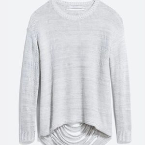 Olie Distressed Back Cotton Blend Sweater